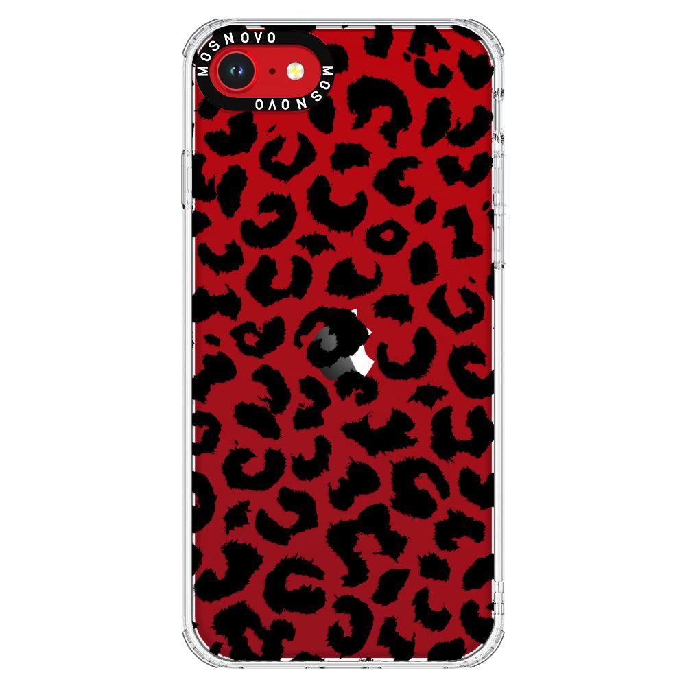 Black Leopard Phone Case - iPhone SE 2022 Case - MOSNOVO