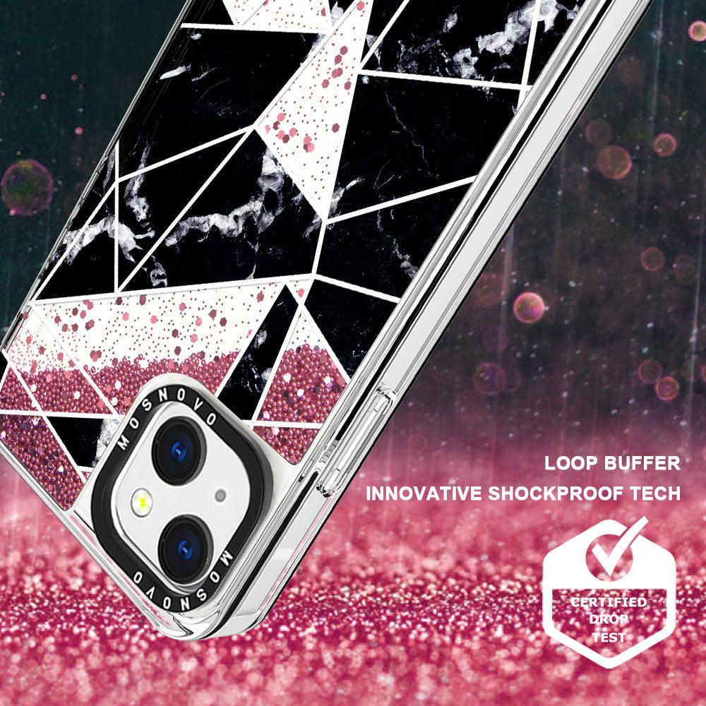 Black Marble Glitter Phone Case - iPhone 13 Case - MOSNOVO