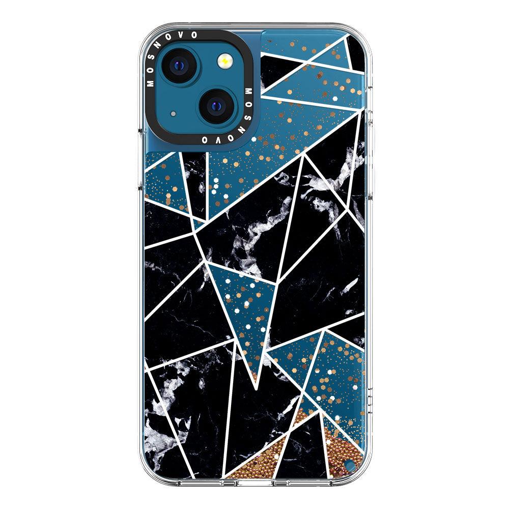 Black Marble Glitter Phone Case - iPhone 13 Case - MOSNOVO