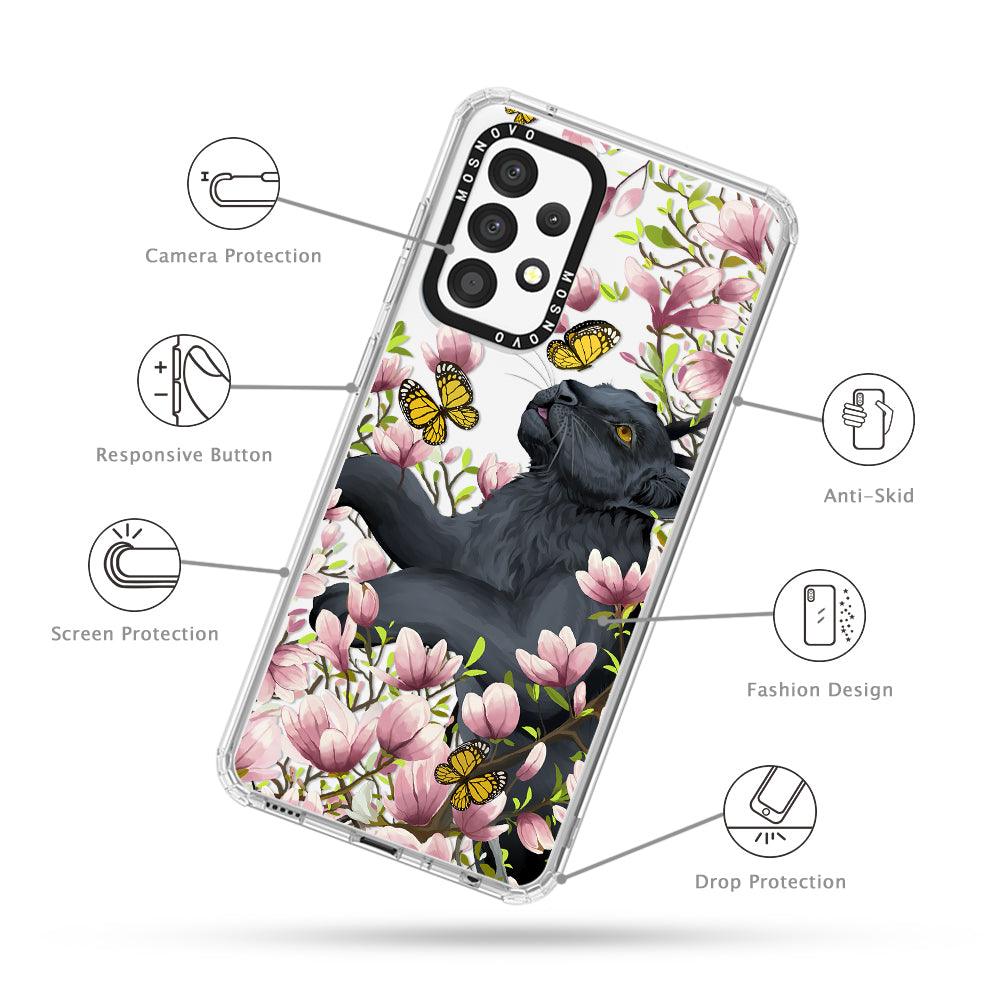 Black Panther Garden Phone Case - Samsung Galaxy A52 & A52s Case - MOSNOVO