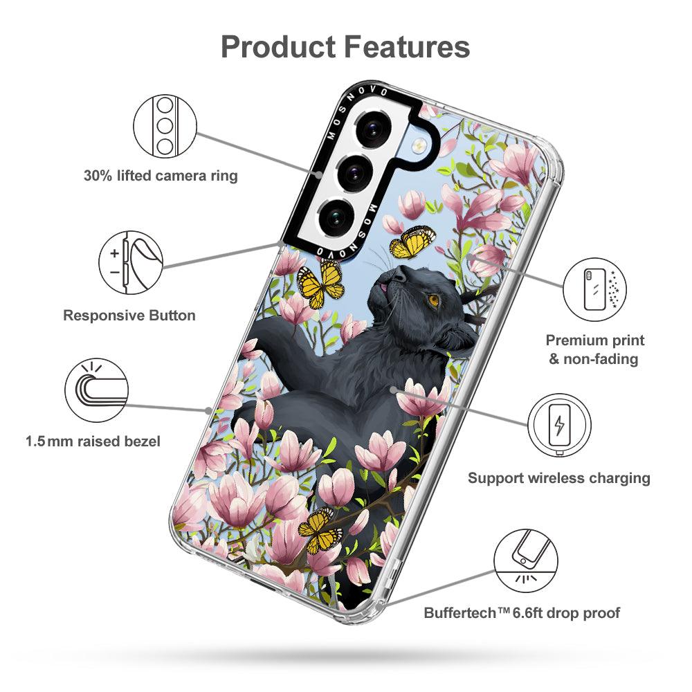 Black Panther Garden Phone Case - Samsung Galaxy S22 Case - MOSNOVO