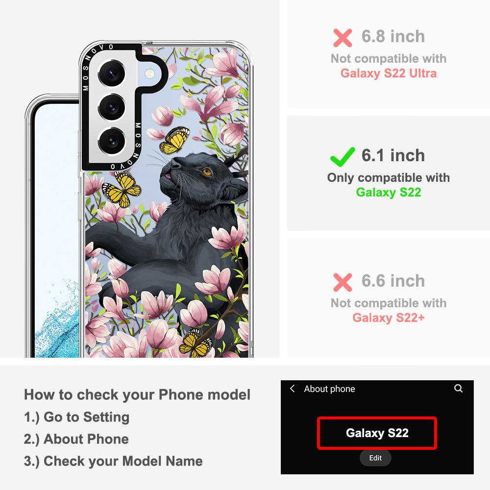 Black Panther Garden Phone Case - Samsung Galaxy S22 Case - MOSNOVO