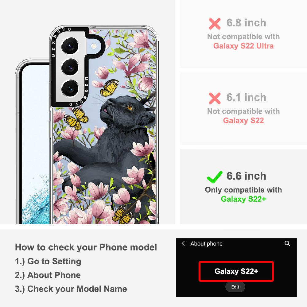 Black Panther Garden Phone Case - Samsung Galaxy S22 Plus Case - MOSNOVO