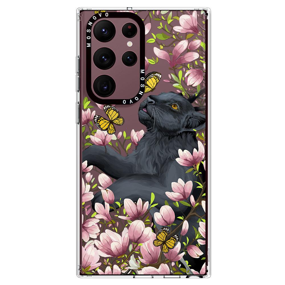 Black Panther Garden Phone Case - Samsung Galaxy S22 Ultra Case - MOSNOVO