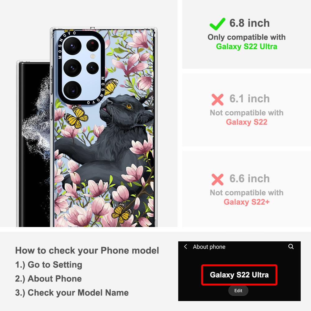 Black Panther Garden Phone Case - Samsung Galaxy S22 Ultra Case - MOSNOVO