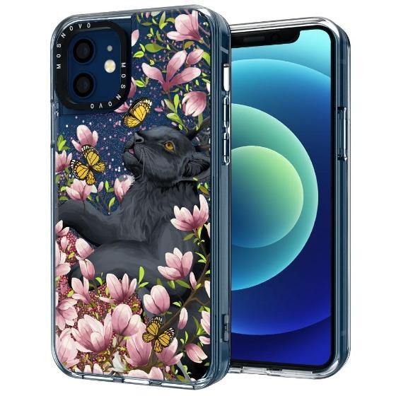 Black Panther Glitter Phone Case - iPhone 12 Case - MOSNOVO