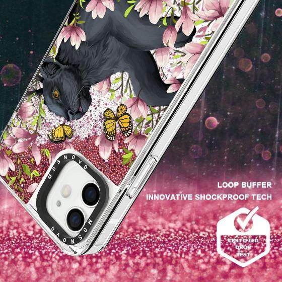 Black Panther Glitter Phone Case - iPhone 12 Mini Case - MOSNOVO