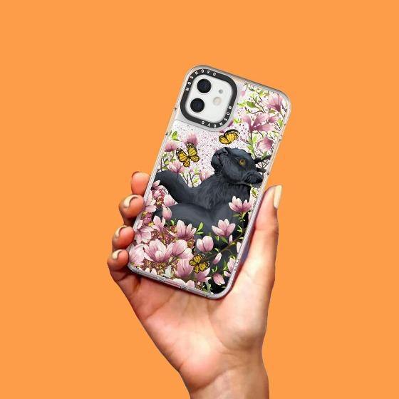Black Panther Glitter Phone Case - iPhone 12 Mini Case - MOSNOVO