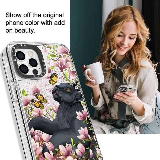 Black Panther Glitter Phone Case - iPhone 12 Pro Case - MOSNOVO