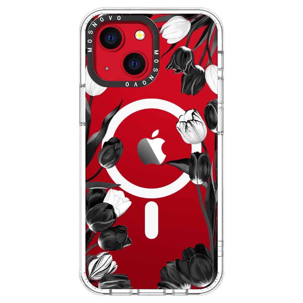 Black Tulips Phone Case - iPhone 13 Case - MOSNOVO
