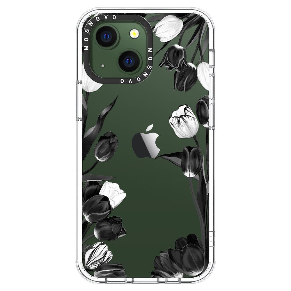 Black Tulips Phone Case - iPhone 13 Case - MOSNOVO