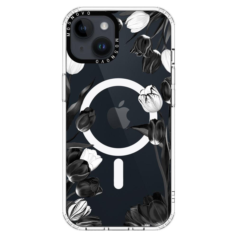 Black Tulips Phone Case - iPhone 14 Case - MOSNOVO