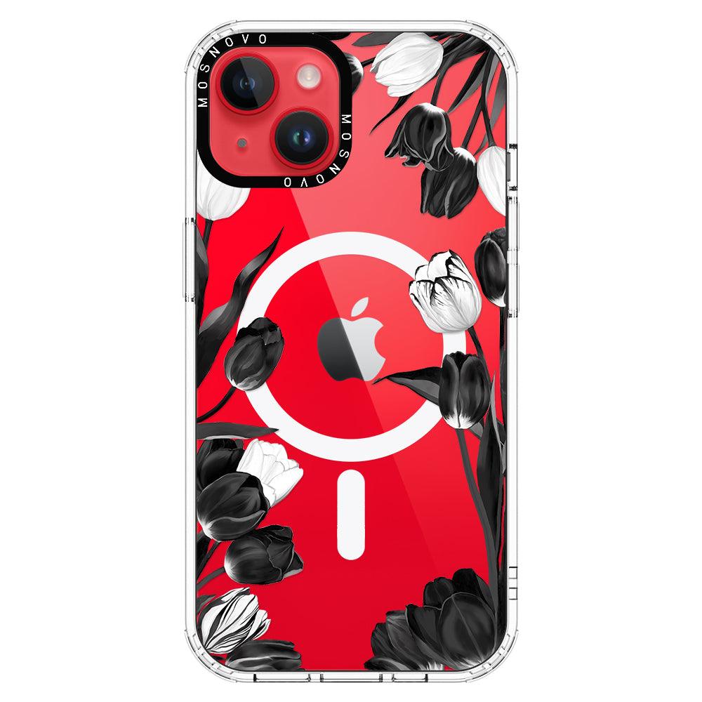 Black Tulips Phone Case - iPhone 14 Case - MOSNOVO