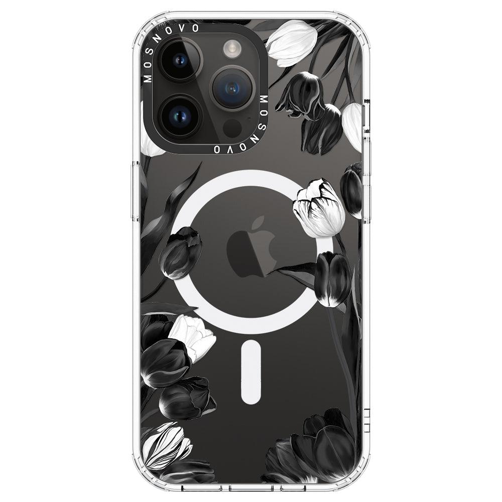 Black Tulips Phone Case - iPhone 14 Pro Max Case - MOSNOVO