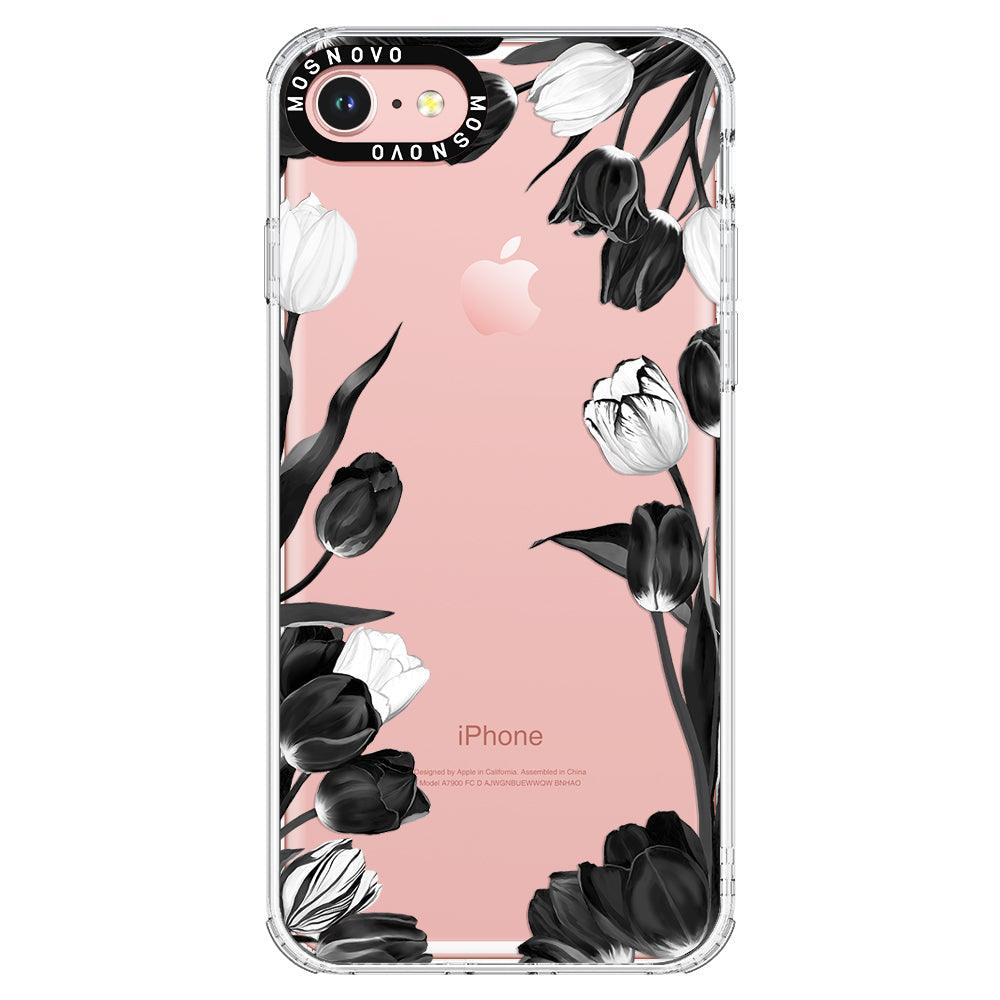 Black Tulips Phone Case - iPhone 7 Case - MOSNOVO