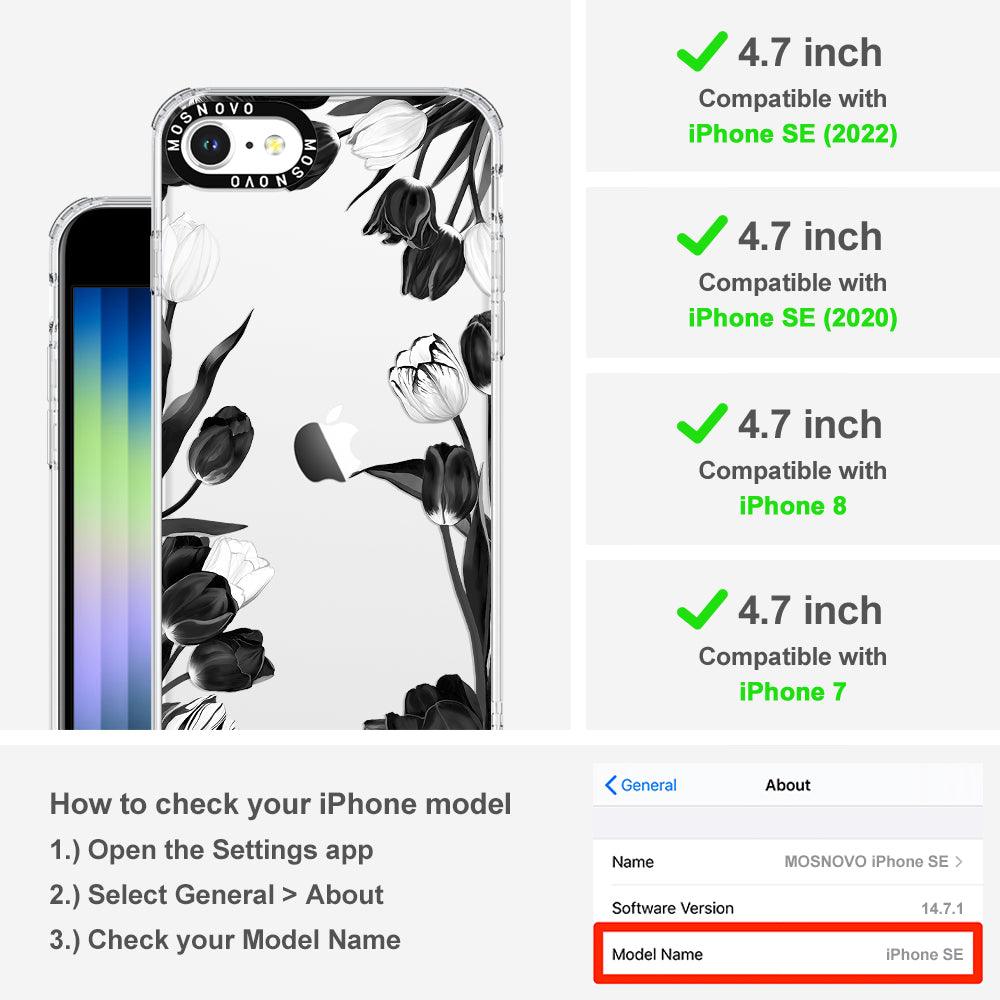 Black Tulips Phone Case - iPhone 8 Case - MOSNOVO