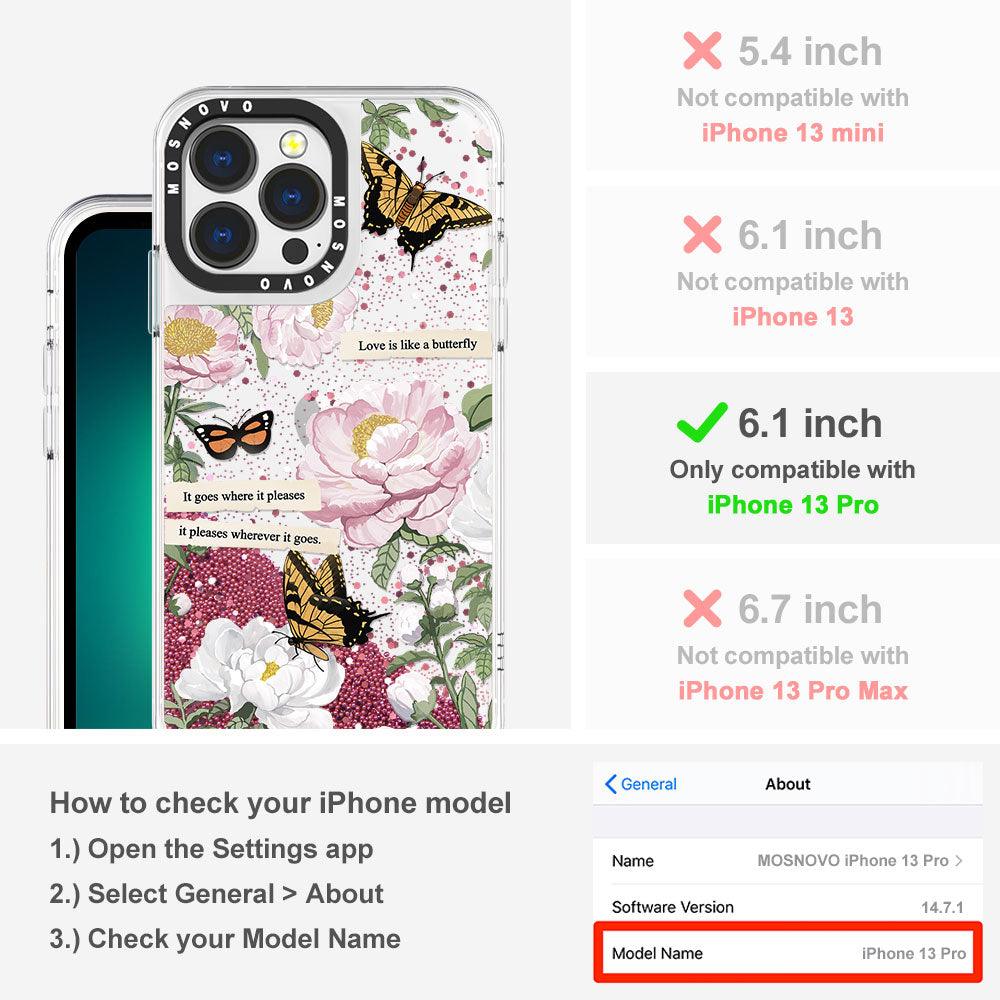 Bloom Glitter Phone Case - iPhone 13 Pro Case - MOSNOVO