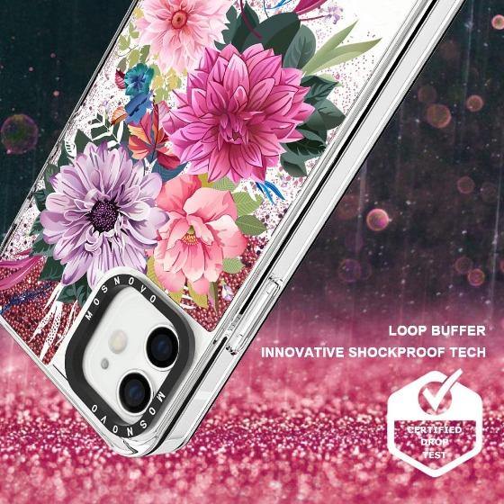 Blossom Floral Flower Glitter Phone Case - iPhone 12 Case