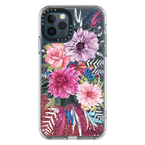 Blossom Floral Flower Glitter Phone Case - iPhone 12 Pro Case