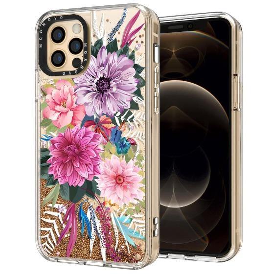 Blossom Floral Flower Glitter Phone Case - iPhone 12 Pro Case