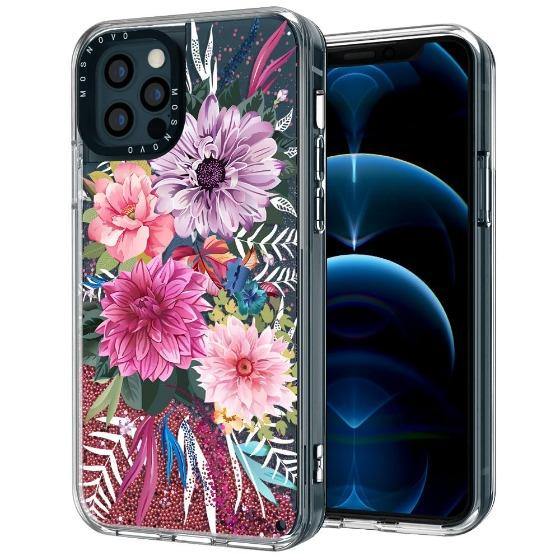 Blossom Floral Flower Glitter Phone Case - iPhone 12 Pro Max Case