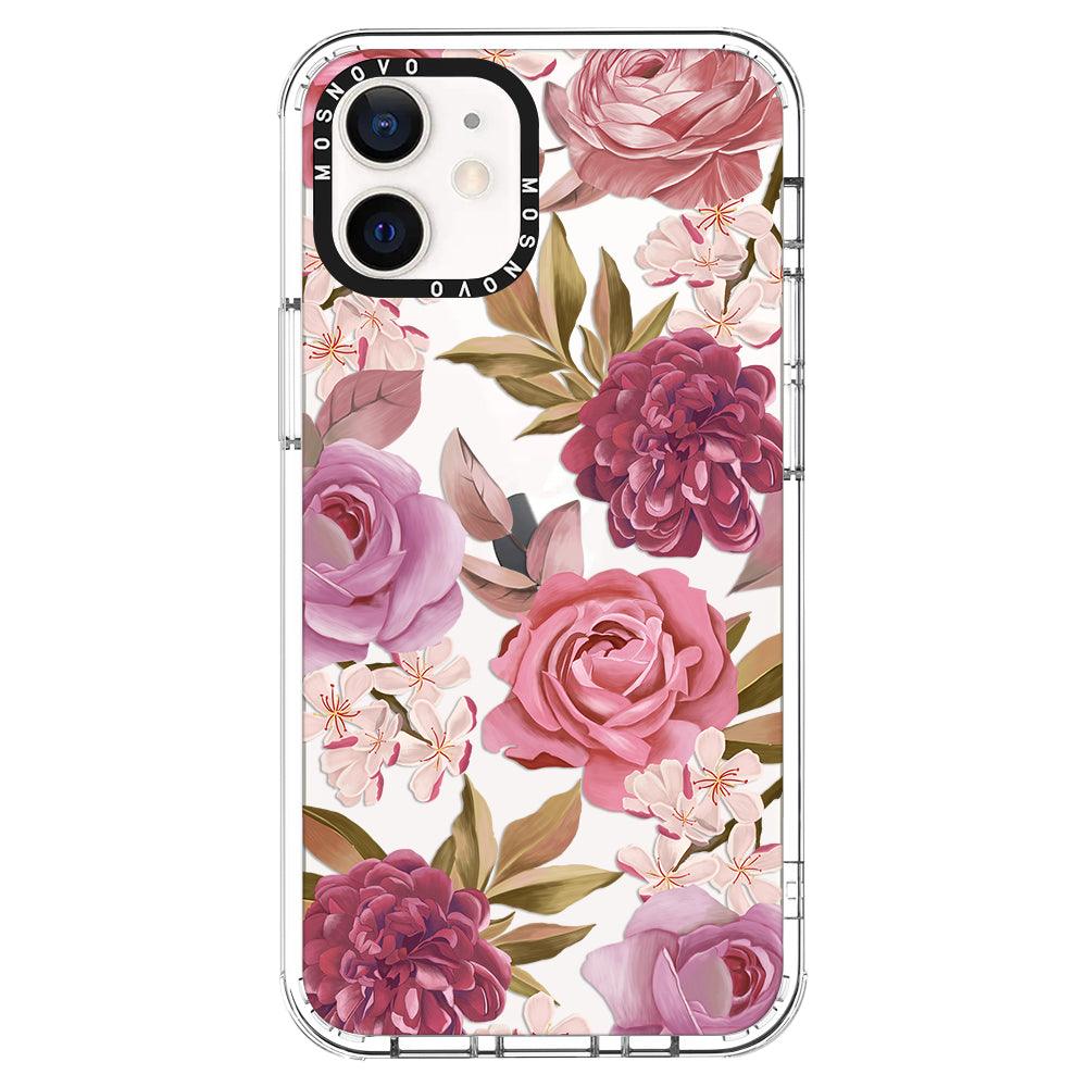 Blossom Flowe Floral Phone Case - iPhone 12 Mini Case - MOSNOVO