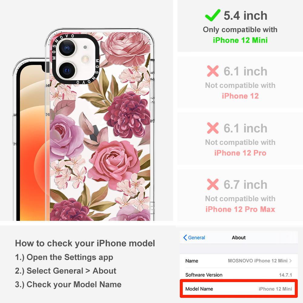 Blossom Flowe Floral Phone Case - iPhone 12 Mini Case - MOSNOVO
