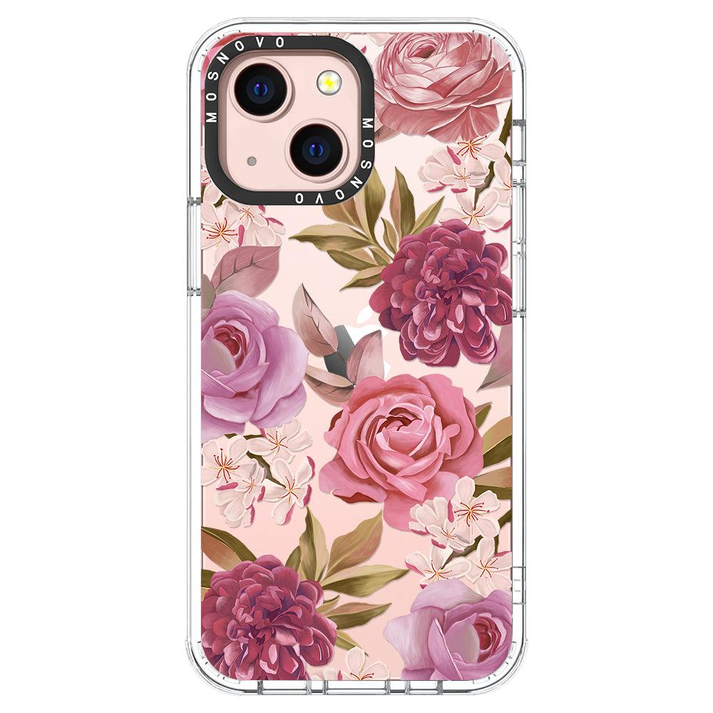 Blossom Flowe Floral Phone Case - iPhone 13 Mini Case - MOSNOVO