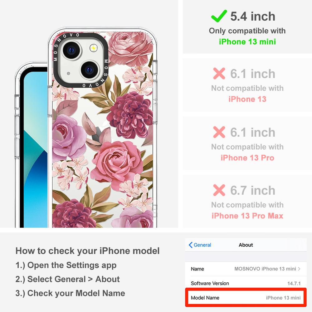 Blossom Flowe Floral Phone Case - iPhone 13 Mini Case - MOSNOVO