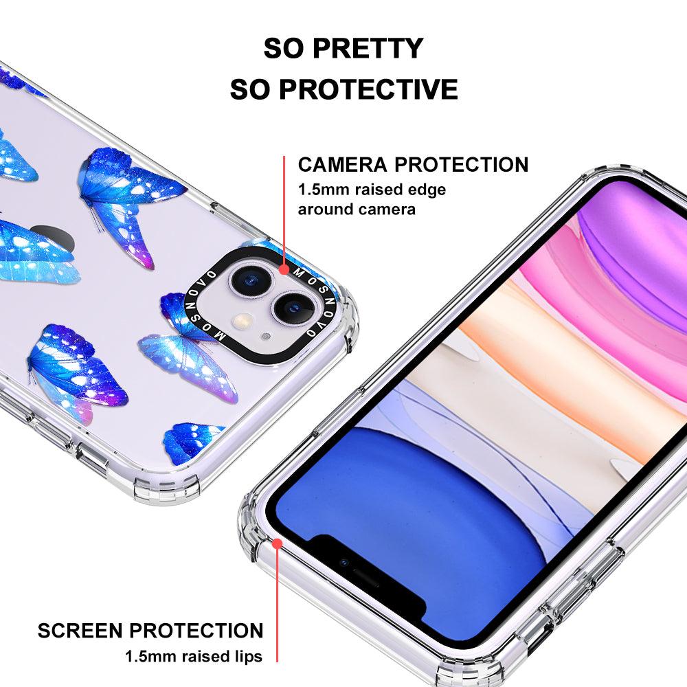 Stunning Blue Butterflies Phone Case - iPhone 11 Case - MOSNOVO