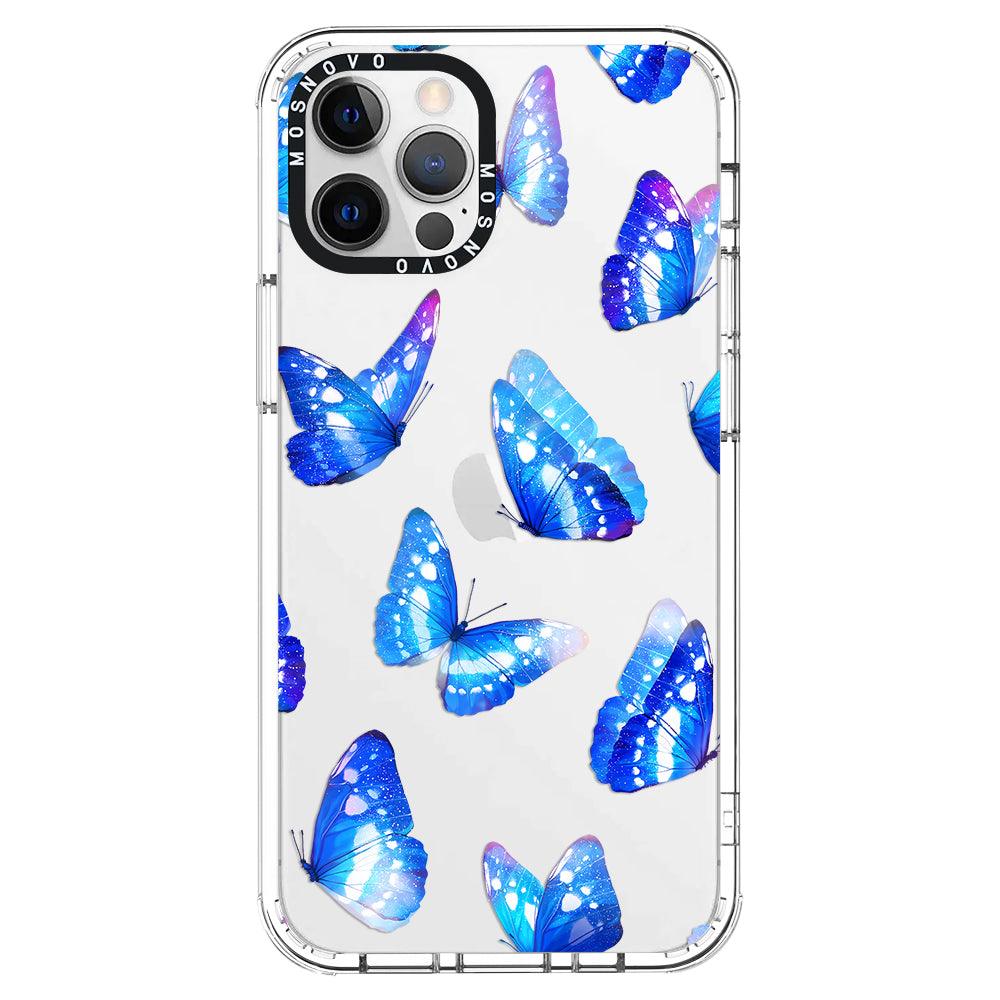 Stunning Blue Butterflies Phone Case - iPhone 12 Pro Max Case - MOSNOVO