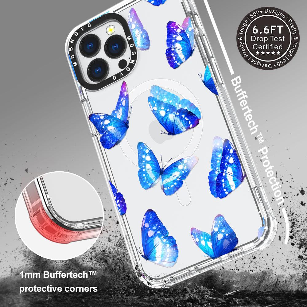 Stunning Blue Butterflies Phone Case - iPhone 13 Pro Max Case - MOSNOVO