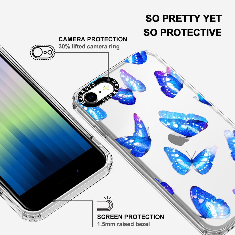 Stunning Blue Butterflies Phone Case - iPhone SE 2022 Case - MOSNOVO