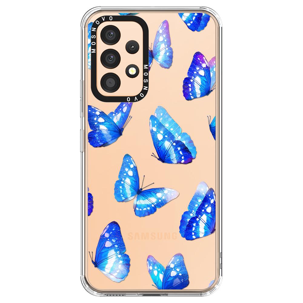Blue Butterflies Phone Case - Samsung Galaxy A53 Case - MOSNOVO