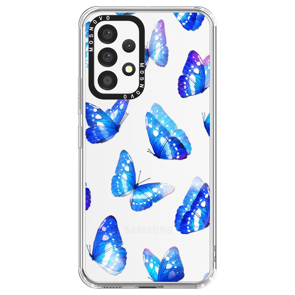 Blue Butterflies Phone Case - Samsung Galaxy A53 Case - MOSNOVO