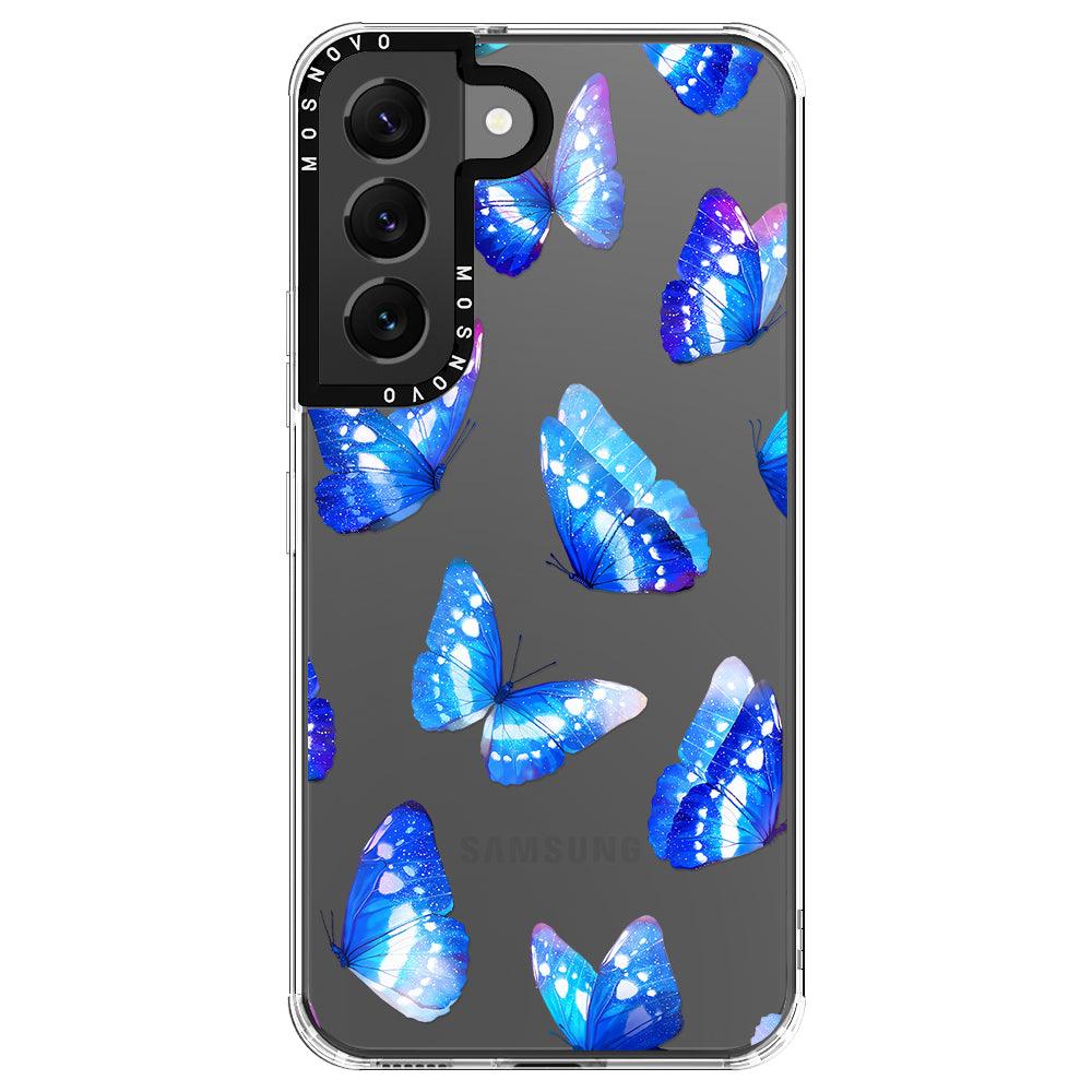 Blue Butterflies Phone Case - Samsung Galaxy S22 Case - MOSNOVO