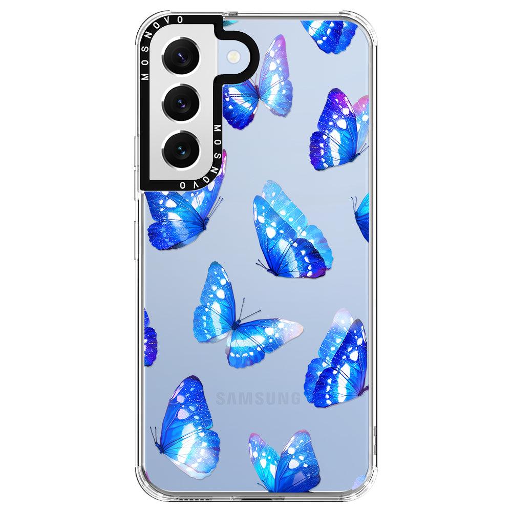 Blue Butterflies Phone Case - Samsung Galaxy S22 Plus Case - MOSNOVO