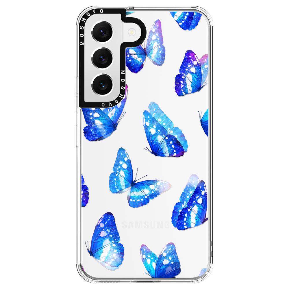 Blue Butterflies Phone Case - Samsung Galaxy S22 Plus Case - MOSNOVO