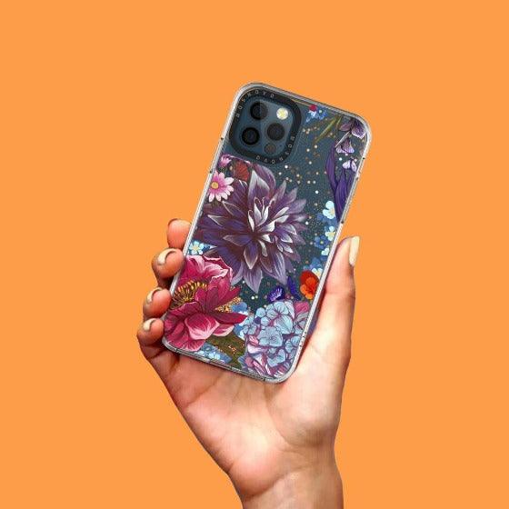 Blue Lilacs Glitter Phone Case - iPhone 12 Pro Max Case - MOSNOVO