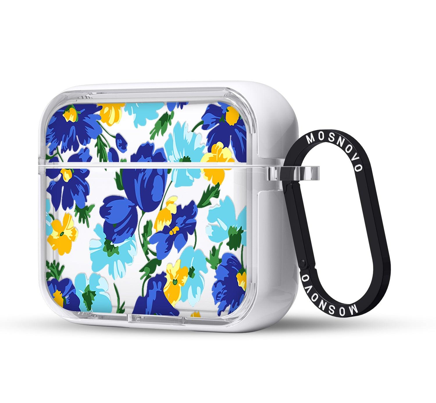 Bluish Flowers Floral AirPods 3 Case (3rd Generation) - MOSNOVO
