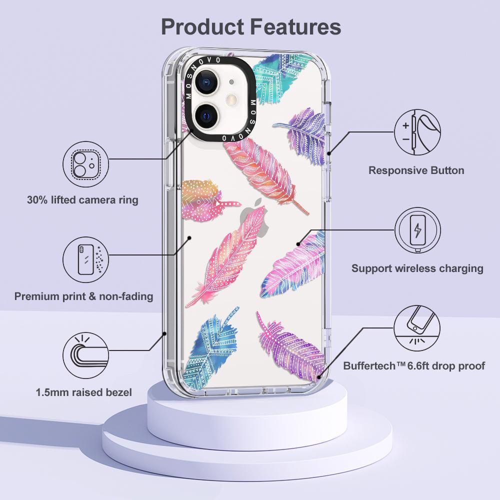 Boho Feather Phone Case - iPhone 12 Case