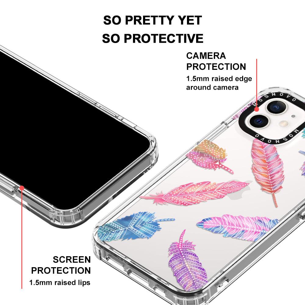 Boho Feather Phone Case - iPhone 12 Case