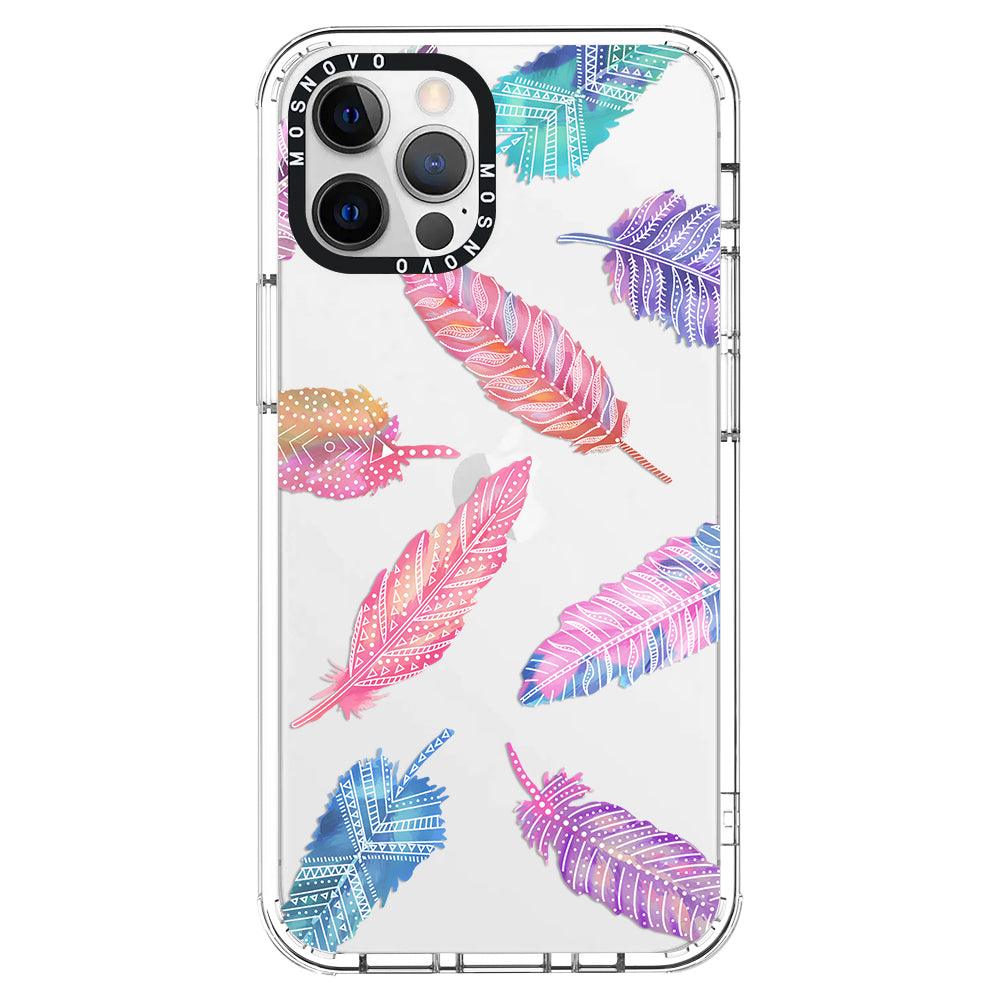 Tribal Feathers Phone Case - iPhone 12 Pro Max Case - MOSNOVO