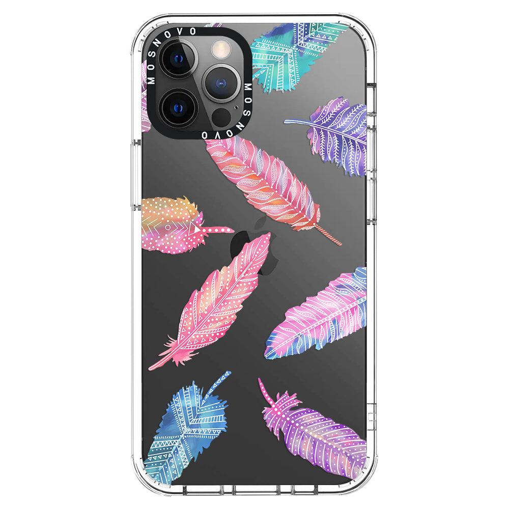 Tribal Feathers Phone Case - iPhone 12 Pro Max Case - MOSNOVO