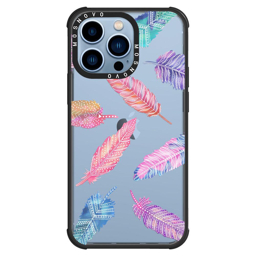 Tribal Feathers Phone Case - iPhone 13 Pro Case - MOSNOVO