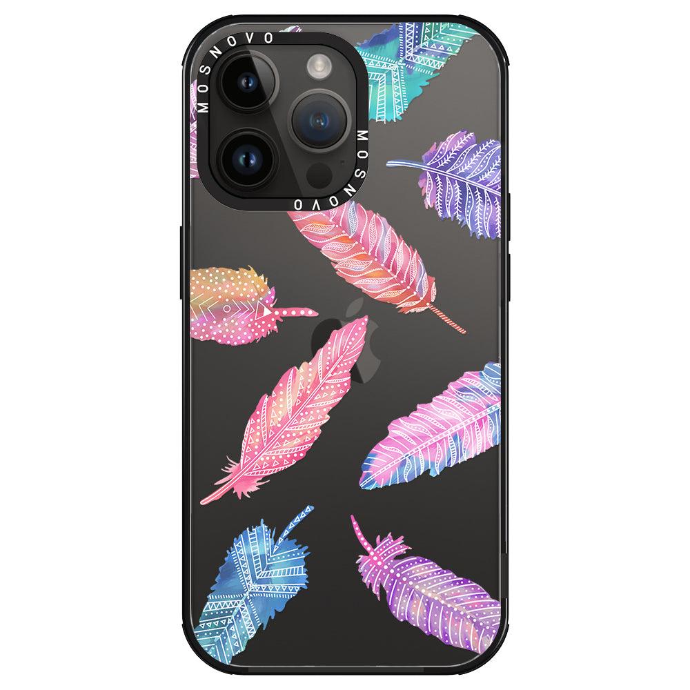 Tribal Feathers Phone Case - iPhone 14 Pro Max Case - MOSNOVO