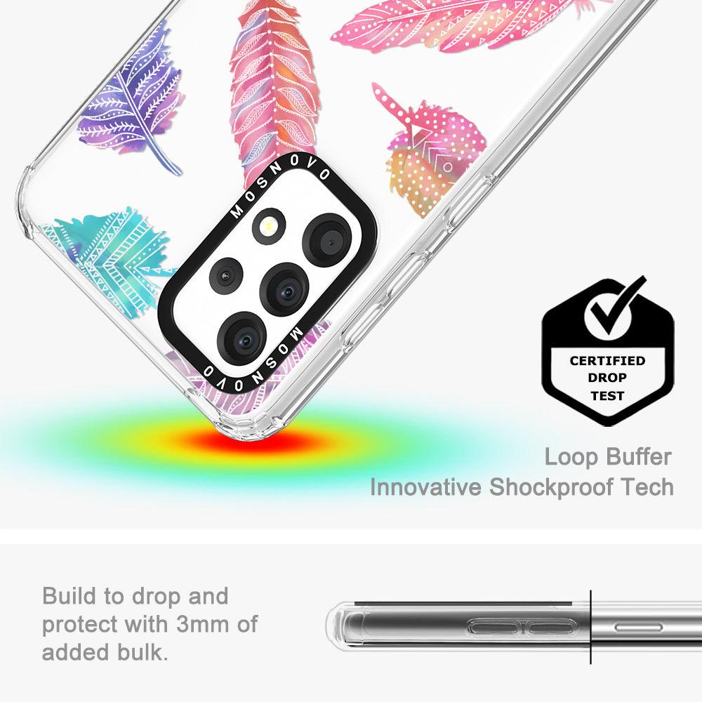 Boho Feather Phone Case - Samsung Galaxy A52 & A52s Case - MOSNOVO