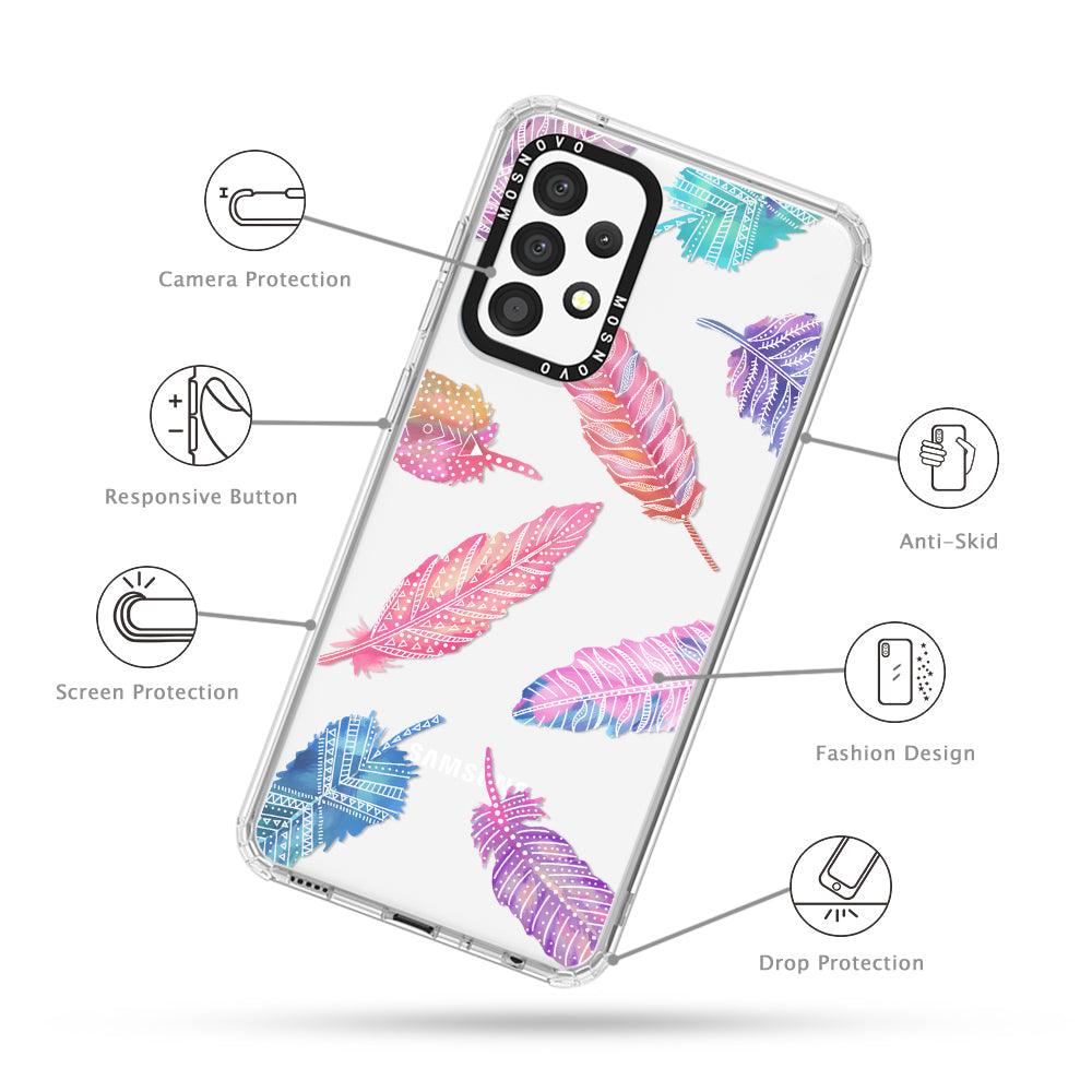 Boho Feather Phone Case - Samsung Galaxy A52 & A52s Case - MOSNOVO