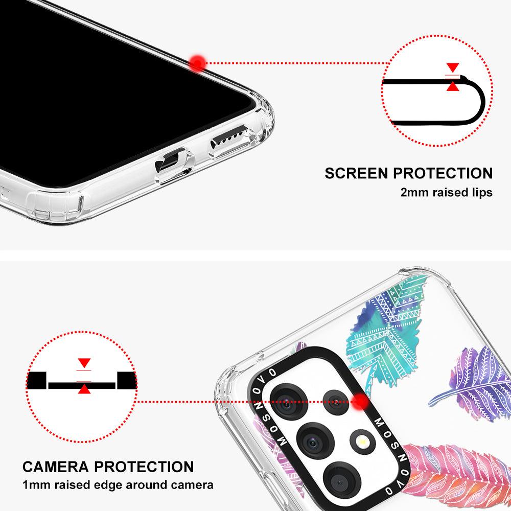 Boho Feather Phone Case - Samsung Galaxy A53 Case - MOSNOVO
