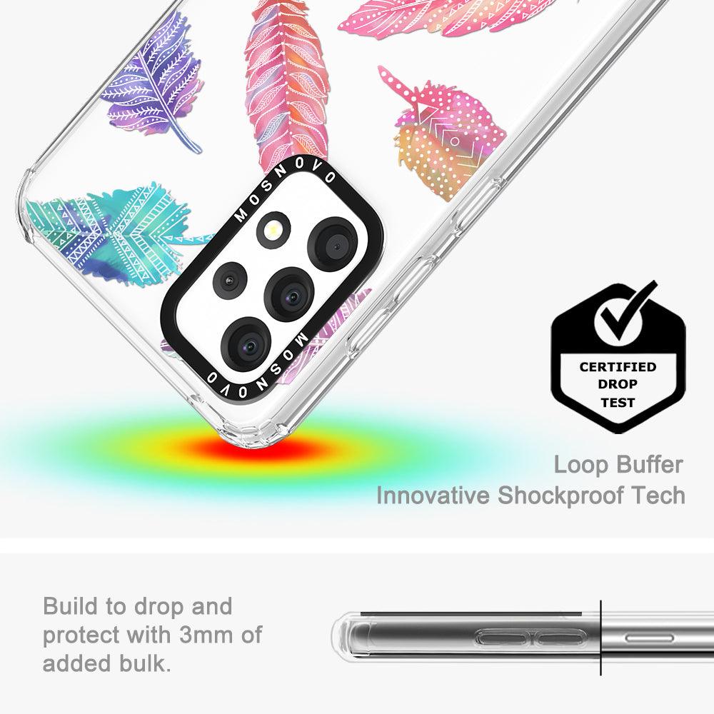 Boho Feather Phone Case - Samsung Galaxy A53 Case - MOSNOVO